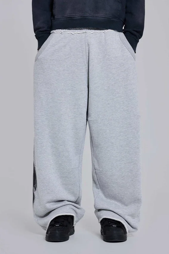 Pantalon de jogging ample « Monster Joggers » à imprimé gothique, gris chiné