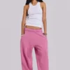 Pantalon de jogging ample rose à revers « Monster Joggers »