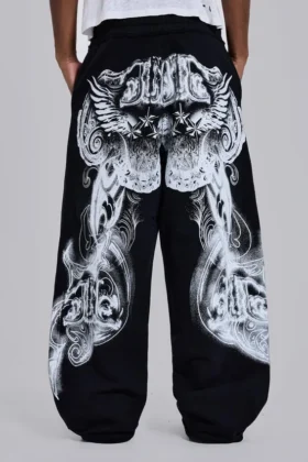 Pantalon de jogging baggy noir « Monster Joggers » à imprimé gothique