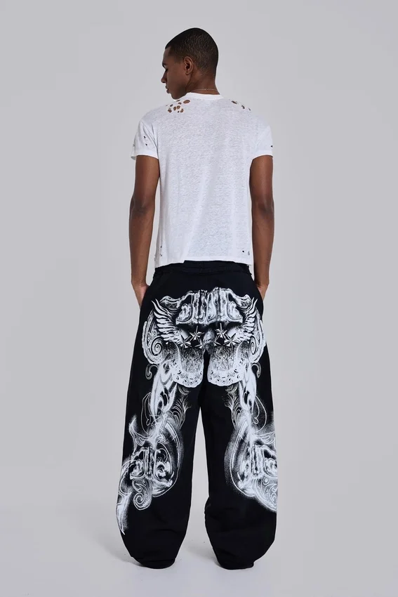 Pantalon de jogging baggy noir « Monster Joggers » à imprimé gothique