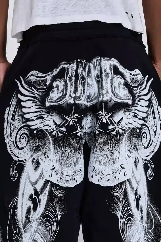 Pantalon de jogging baggy noir « Monster Joggers » à imprimé gothique
