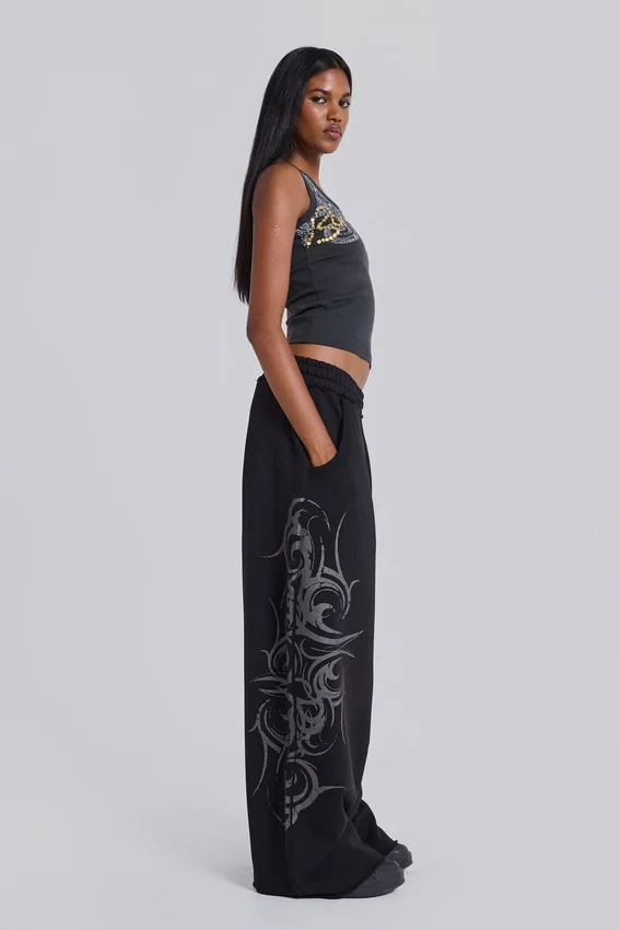 Pantalon de jogging « Blade » noir ample