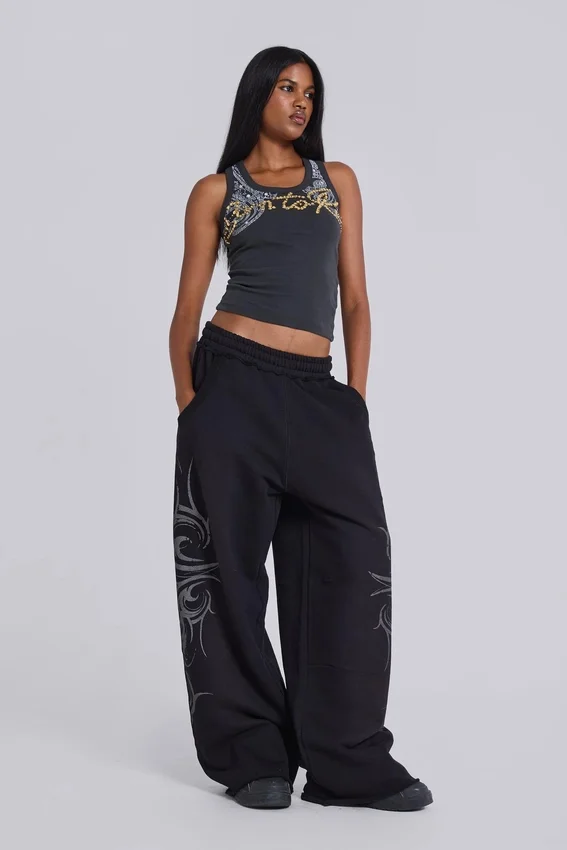 Pantalon de jogging « Blade » noir ample