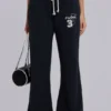 Pantalon de jogging bootcut ample Cleo en noir