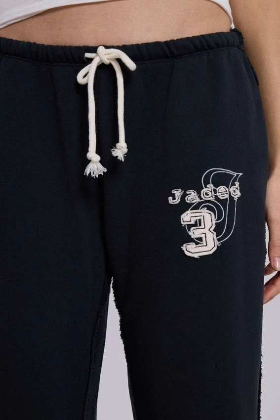 Pantalon de jogging bootcut ample Cleo en noir