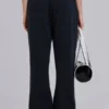 Pantalon de jogging bootcut ample Cleo en noir