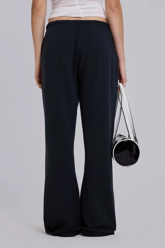Pantalon de jogging bootcut ample Cleo en noir