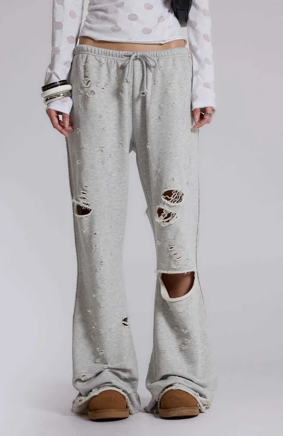 Pantalon de jogging bootcut ample et vieilli « Cleo »