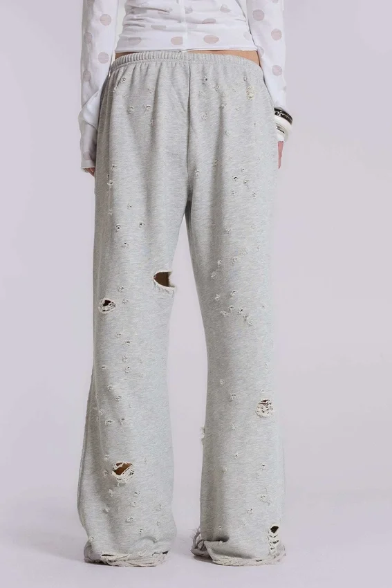 Pantalon de jogging bootcut ample et vieilli « Cleo »