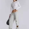 Pantalon de jogging bootcut ample et vieilli « Cleo »