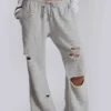 Pantalon de jogging bootcut ample et vieilli « Cleo »