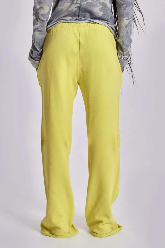 Pantalon de jogging Cleo ample à coupe bootcut, couleur fluo