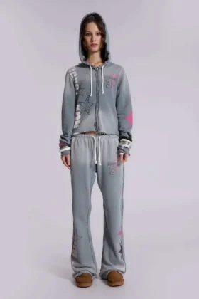 Pantalon de jogging Cleo ample à coupe bootcut et imprimé graphique
