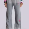 Pantalon de jogging Cleo ample à coupe bootcut et imprimé graphique