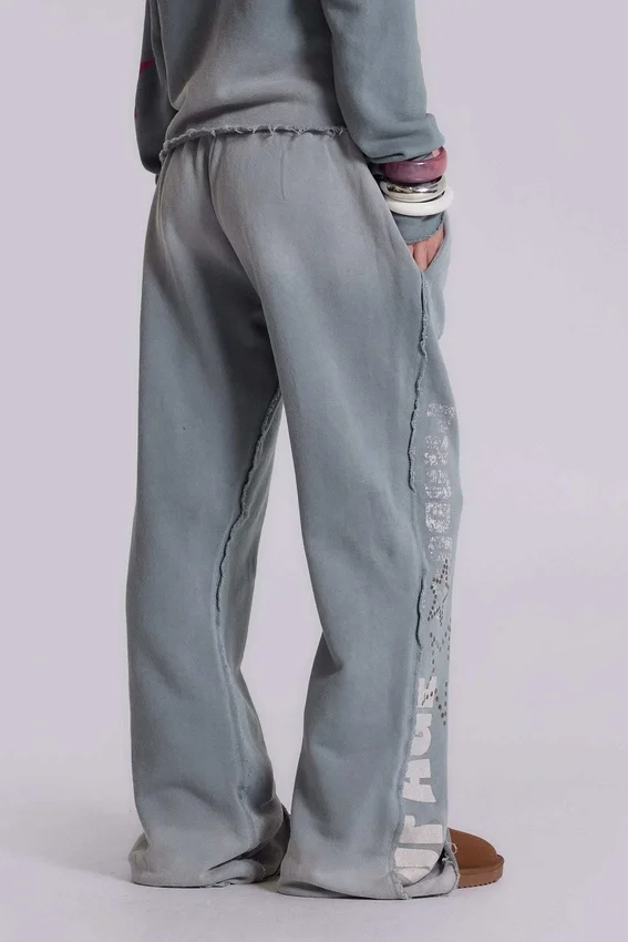 Pantalon de jogging Cleo ample à coupe bootcut et imprimé graphique
