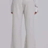 Pantalon de jogging Cleo ample à coupe bootcut, gris chiné
