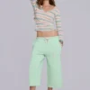 Pantalon de jogging court ample Cleo, couleur menthe
