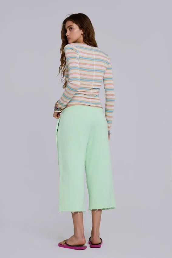 Pantalon de jogging court ample Cleo, couleur menthe