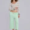 Pantalon de jogging court ample Cleo, couleur menthe