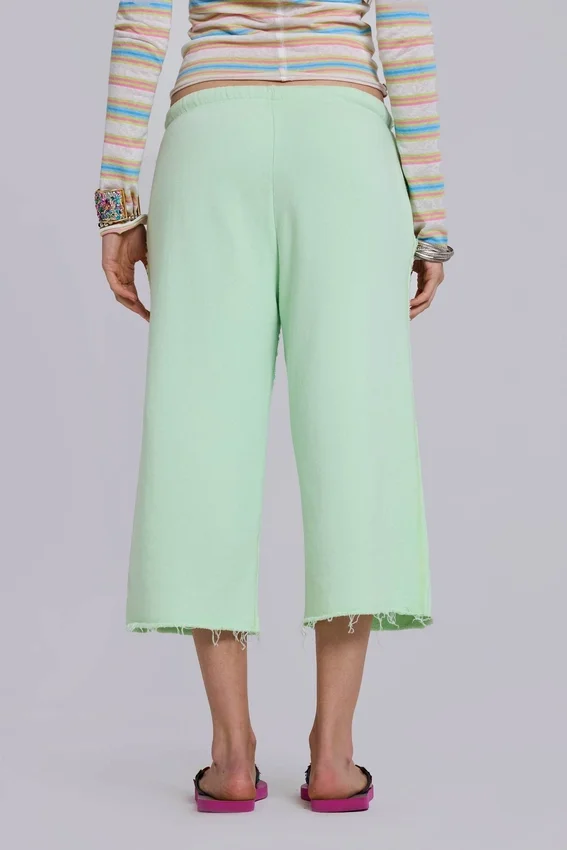 Pantalon de jogging court ample Cleo, couleur menthe