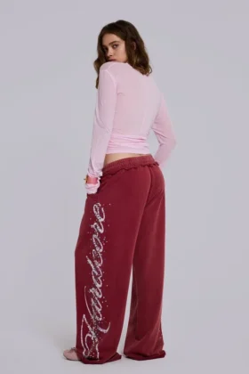 Pantalon de jogging Hardcore Jewel Monster bordeaux