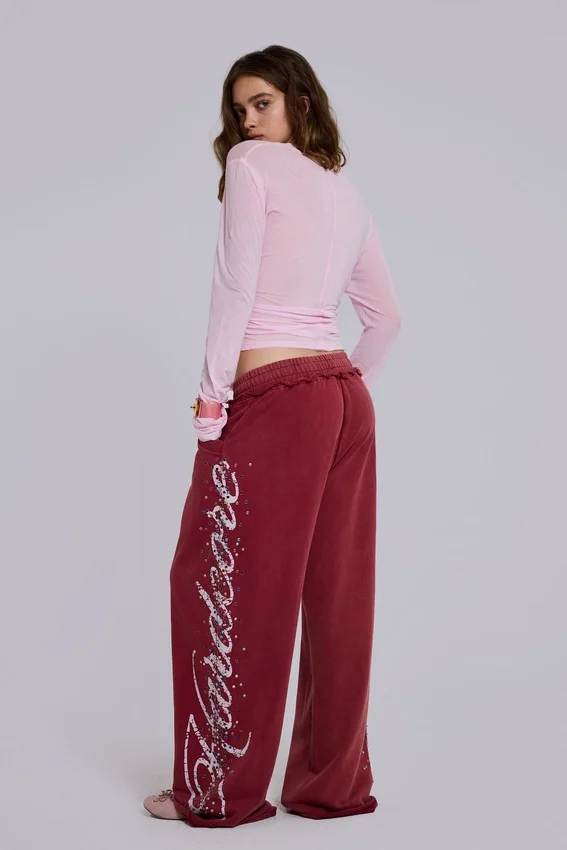 Pantalon de jogging Hardcore Jewel Monster bordeaux