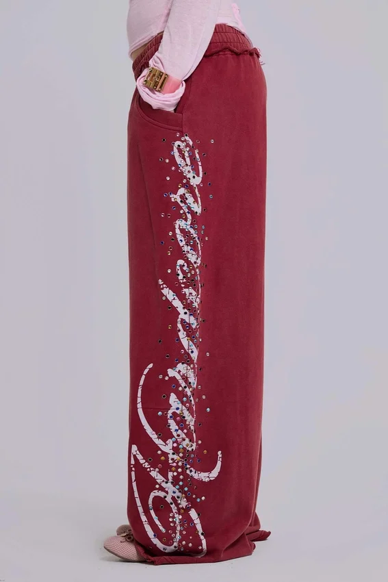 Pantalon de jogging Hardcore Jewel Monster bordeaux