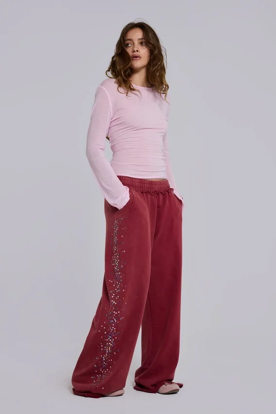 Pantalon de jogging Hardcore Jewel Monster bordeaux