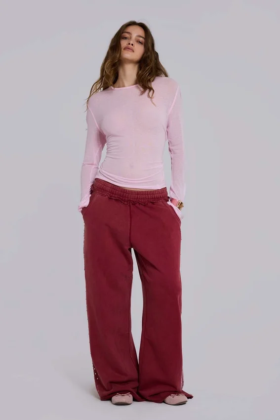 Pantalon de jogging Hardcore Jewel Monster bordeaux
