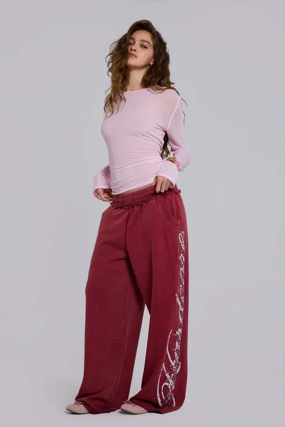 Pantalon de jogging Hardcore Jewel Monster bordeaux