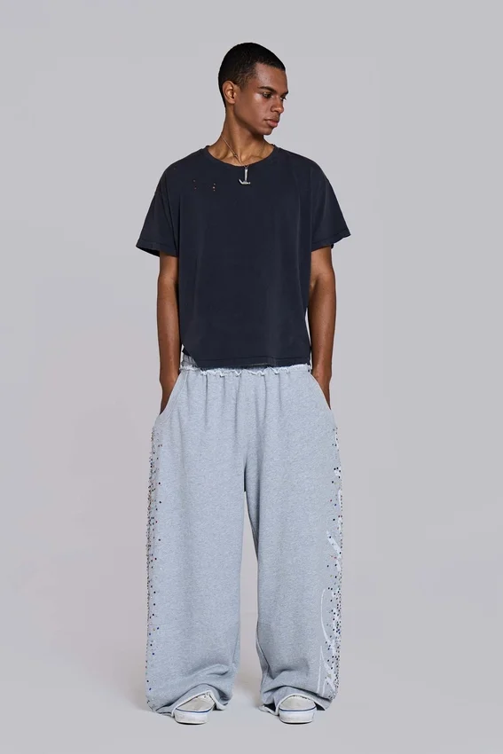 Pantalon de jogging « Hardcore Jewel Monster Joggers » gris chiné