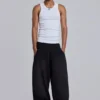 Pantalon de jogging Monster baggy noir à revers