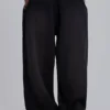 Pantalon de jogging Monster baggy noir à revers