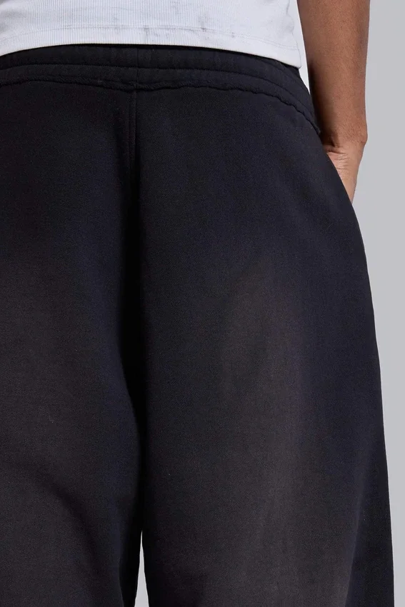 Pantalon de jogging Monster baggy noir à revers
