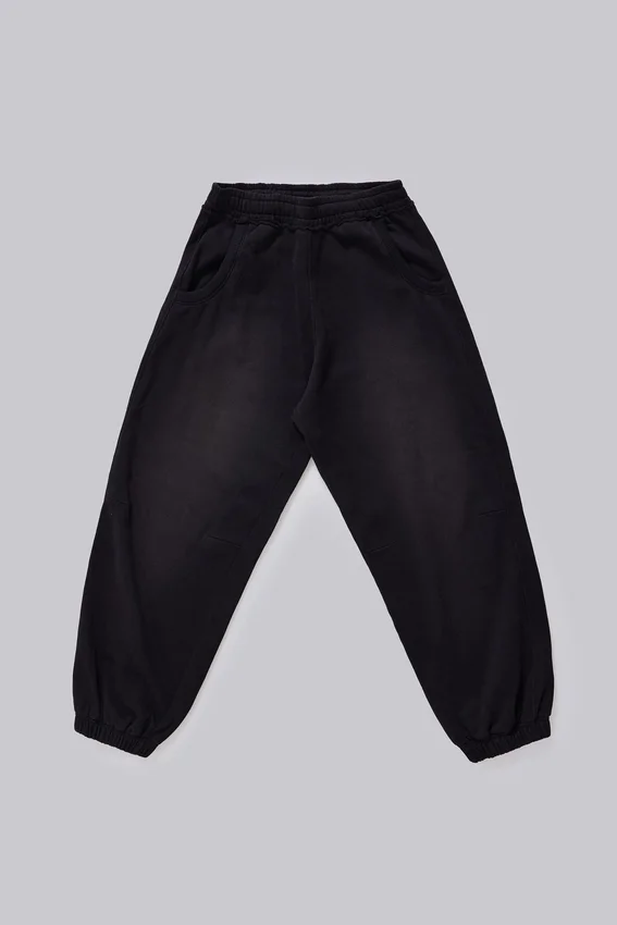 Pantalon de jogging Monster baggy noir à revers
