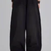 Pantalon de jogging Monster baggy noir à revers