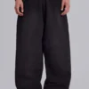 Pantalon de jogging Monster baggy noir à revers