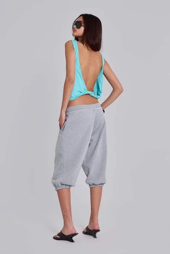 Pantalon de jogging Monster court gris chiné