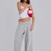 Pantalon de jogging Monster Joggers ample gris chiné