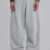Pantalon de jogging Monster Joggers ample à revers, gris chiné