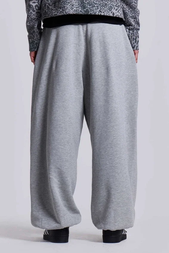 Pantalon de jogging Monster Joggers ample à revers, gris chiné