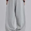 Pantalon de jogging Monster Joggers ample à revers, gris chiné