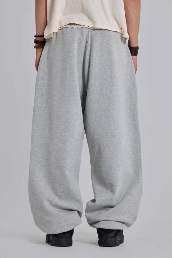 Pantalon de jogging Monster Joggers ample à revers, gris chiné