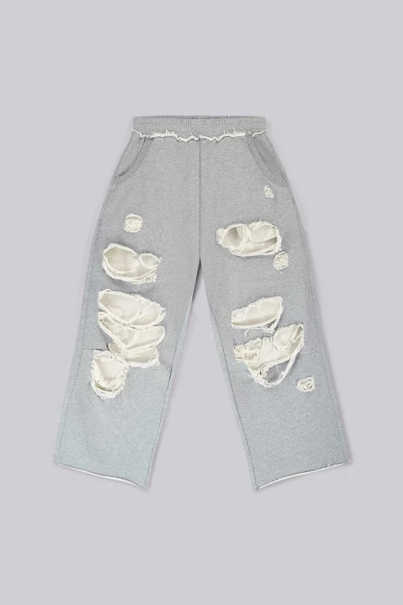 Pantalon de jogging Monster Joggers baggy gris chiné délavé