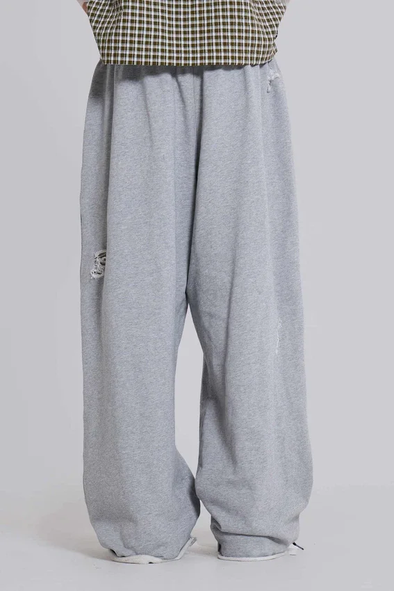 Pantalon de jogging Monster Joggers baggy gris chiné délavé