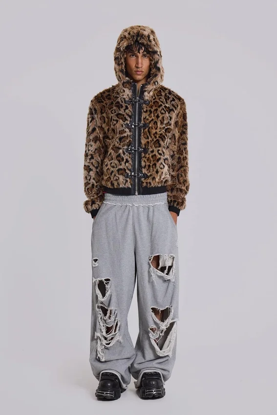 Pantalon de jogging Monster Joggers baggy gris chiné délavé
