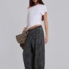 Pantalon de jogging Monster léopard anthracite