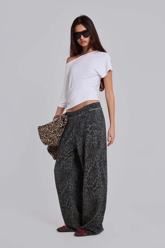 Pantalon de jogging Monster léopard anthracite