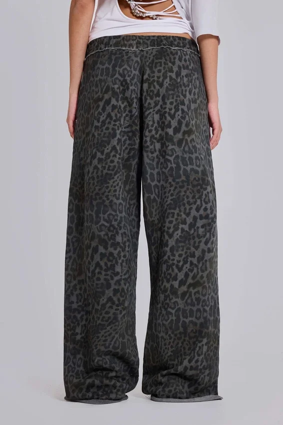 Pantalon de jogging Monster léopard anthracite