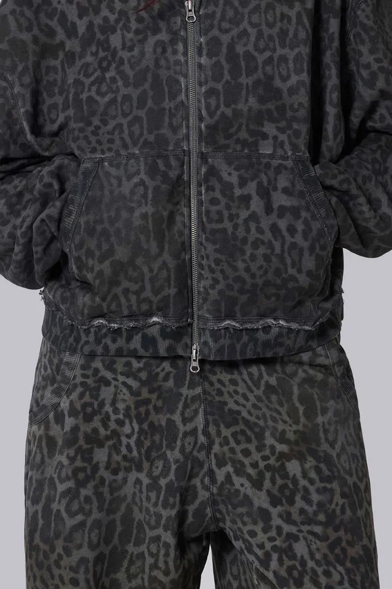 Pantalon de jogging Monster léopard anthracite